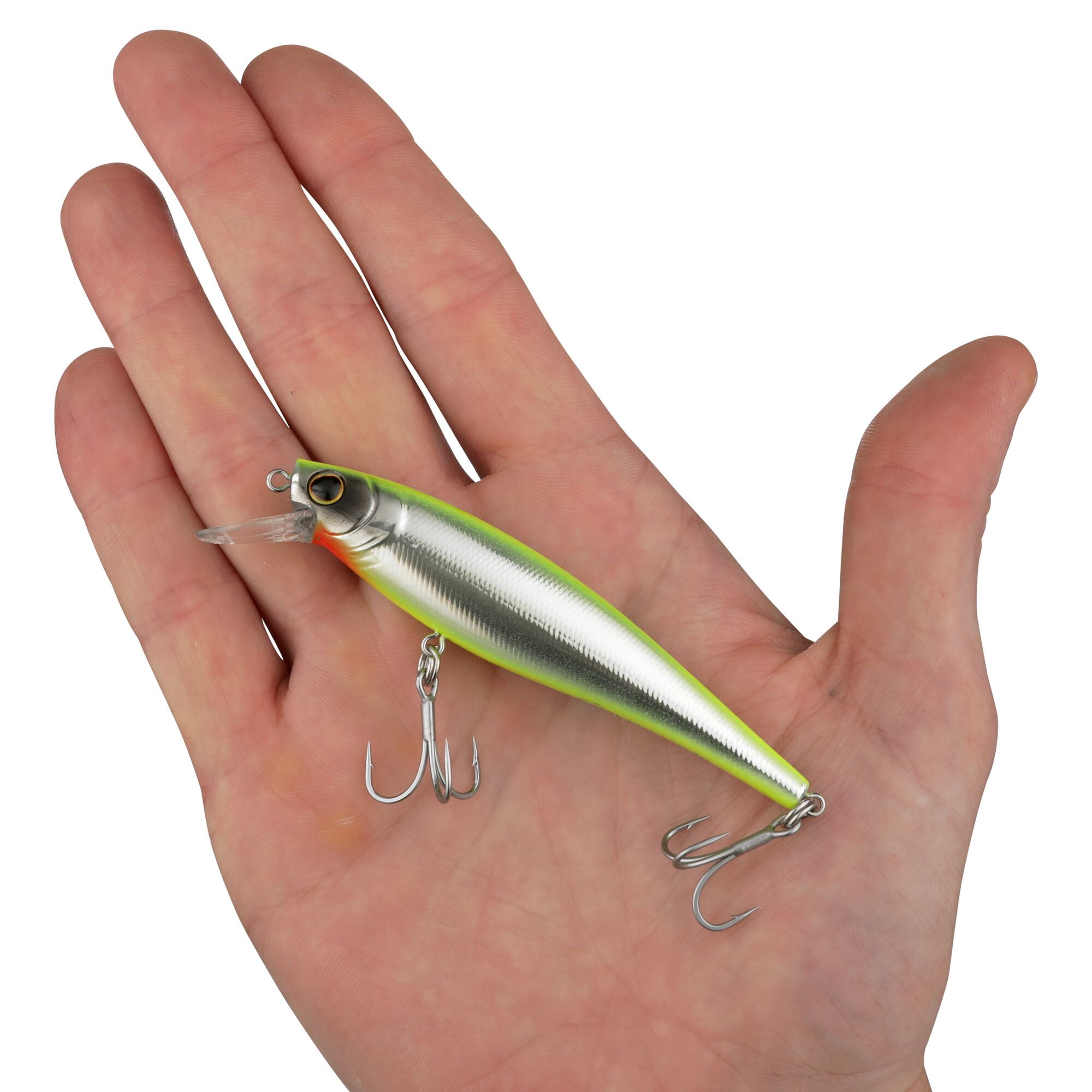 Berkley Cutter Saltwater, 3.5 in, Jerkbaits, Chrome/Chartreuse (1 Count)
