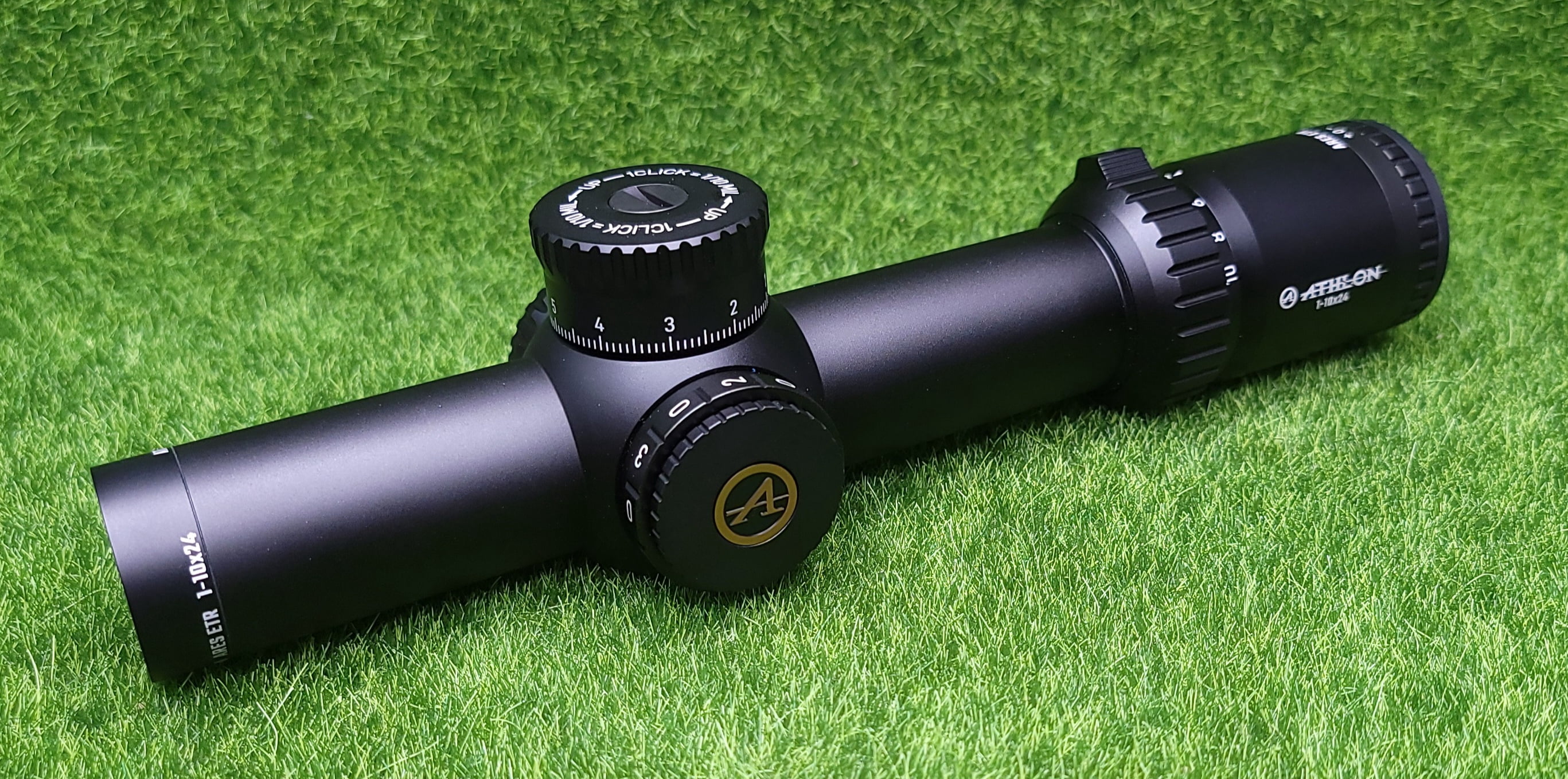 Athlon Optics Ares ETR Rifle Scope 1-10x 24mm Illuminated ATMR3 MIL Reticle Matte Black