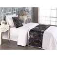 thumbnail image 2 of Halloween Bed Runner Set, Spooky Skull Pattern with Exotics Leaves Bohemian Artwork Modern, Decorative Bedding Scarf & a Pillow Sham for Hotels Homes, Twin, Dark Magenta and Multicolor, by Ambesonne, 2 of 3