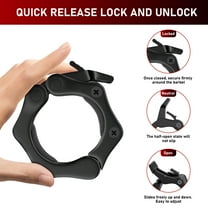 Barbell Collar Olympic Barbell Clamps 2 inch Barbell Clips 2pcs Quick Release for Weightlifting Bar
