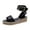 Black, variant on OAVQHLG3B Wedge Sandals for Women Summer Ladies Shoes Slope Heel Thick Soled Straw Woven Metal Buckle Women's Sandals