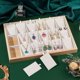 thumbnail image 2 of Organizador de bandejas apilables para joyas, 18 compartimentos, caja de terciopelo para exhibir joyas, expositor de joyas, cajón divisor para joyas., 2 of 9