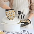 thumbnail image 6 of Disketp Fall Thanksgiving Day Non-Slip Mini Oven Mitt Set, Short Oven Mitts for Baking Grilling Barbecue Microwave, 5.9"x5.9"in, 6 of 7