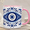 Pink Accent, variant on 11 oz Blue Evil Eye Ceramic Coffee Mug