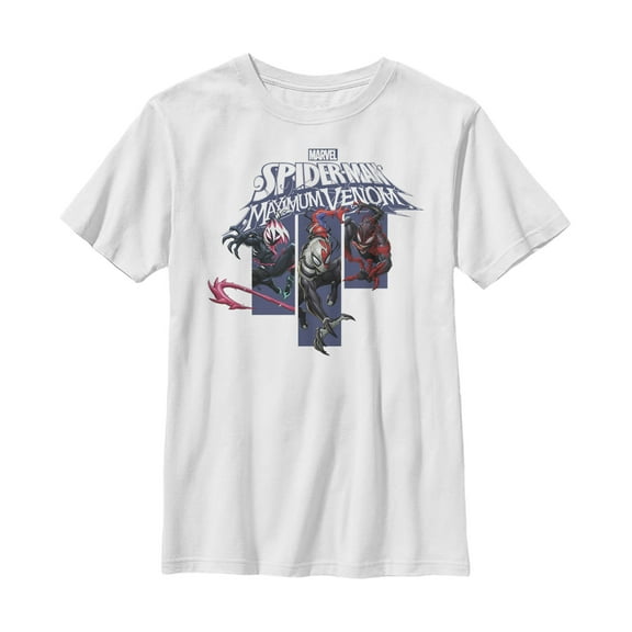 Boy's Marvel Spider-Man Maximum Venom  Graphic Tee White Small