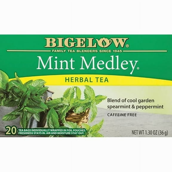 Bigelow Tea Mint Medley Herb Tea Spearmint & Peppermint 20 Bag(S) (Pack of 2)