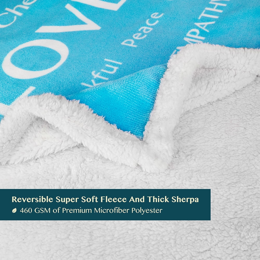 PAVILIA Get Well Soon Gift Women Men, Sympathy Blanket Inspirational Thoughtful Gift, Sherpa Fleece Healing Blanket Surgery Wellness Comfort, Hug Love Throw Gift Cancer Chemo Patient, 50x60 Light Blue