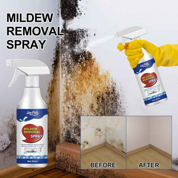 CEHVOM 60ml Wall Mildew Removal Spray,Bathroom Mold Remover Spray,Wall ...