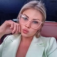 thumbnail image 2 of FEISEDY Oversized Cat Eye Glasses Frame Blue Light Blocking Eyewear for Women B2589, 2 of 7