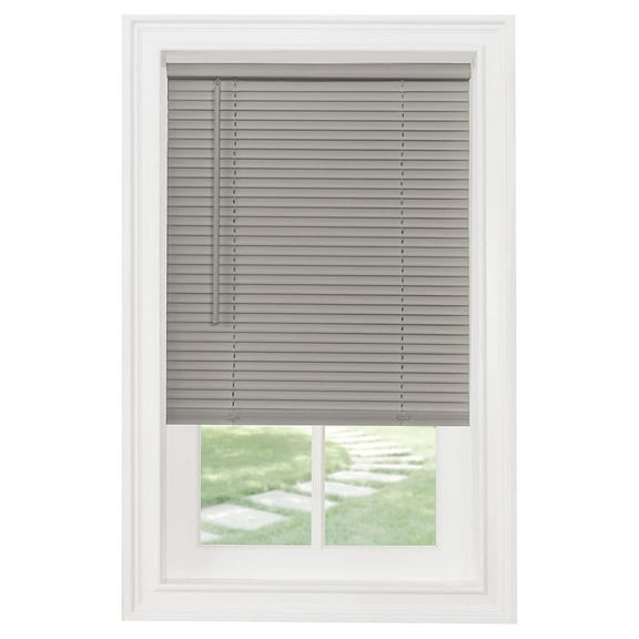Cordless Window Blinds, Privacy & Light Filtering 1" Slats Vinyl Mini Blind, Anti-UV Window Treatment, Fits Windows 18" - 72", Gray, 30" (Width) x 72" (Length) 30"W x 72"H