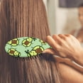 thumbnail image 3 of Avocado Pattern Hair Brush - Lightweight Detangling Brush for Frizz Control & Shine, Durable Design, 3 of 5