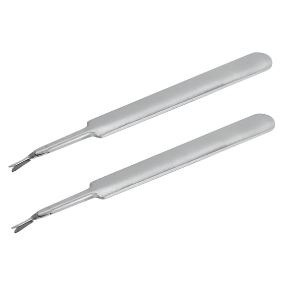 EXLEAF 2X Cuticle Trimmer Stainless Steel, Fork Trimmer Cuticle Women Manicure