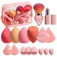 thumbnail image 1 of Set de esponjas de maquillaje BS-MALL con brocha kabuki de diamante, 14 unidades, 1 of 7
