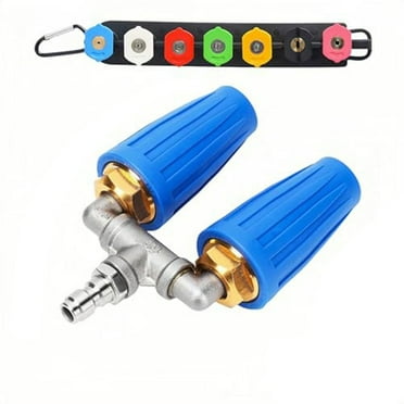 High Pressure Washer Rotating Dual Turbo Nozzle Spray Tip1/4" 4000PSI 4-6GPM