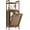 Walnut, variant on Tilt Out Laundry Hamper, Bamboo Bathroom Cabinet with Pull Out Removable Bag and 2 Tier Storage Shelves, 10 Gal Clothes Basket with Metal Handle, Black