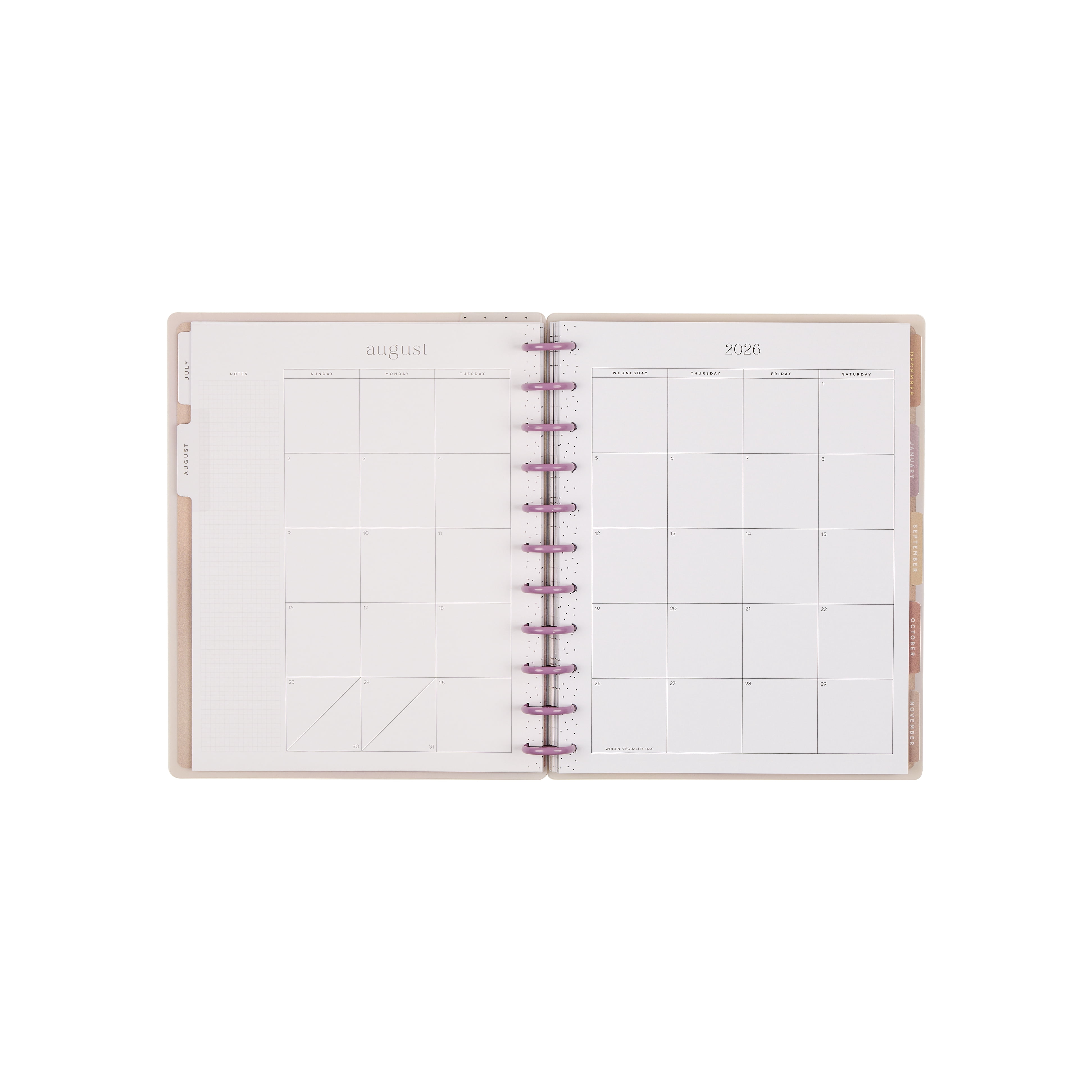 Happy Planner Gradient Glow Dated 12-Month Planner, July 2026 – June 2027, Big Size, Horizontal Layout, Disc-Bound, 3 Bonus Months, 2 Sticker Sheets, 8.5" x 11"