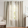 thumbnail image 2 of Exclusive Home Curtains Loha Linen Grommet Top Curtain Panel Pair, 54x120, Natural, 2 of 8