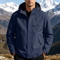 thumbnail image 5 of Abomasnow Mens Big and Tall Jackets Zip Up Waterproof Windbreaker Hooded Rain Jackets Casual Lightweight Hiking Travel Rain Coat with Pockets, 5 of 9