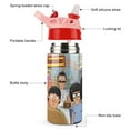 thumbnail image 3 of Kids Water Bottle with Straw - Bob's Burgers 16.9 Oz Stainless Steel Travel Cup Vacuum Insulated Water Bottles for Boys Girls, 3 of 7