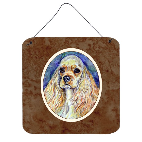 Carolines Treasures 7178DS66 Buff Cocker Spaniel Wall or Door Hanging Prints 6x6 multicolor