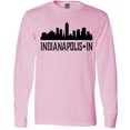 thumbnail image 3 of Inktastic Indianapolis Indiana City Skyline Long Sleeve T-Shirt, 3 of 5