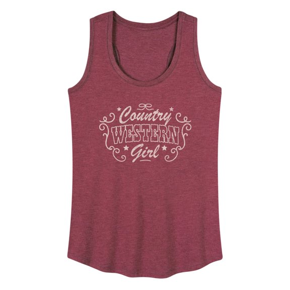 Instant Message - Country Western Girl Graphic Racerback Tank