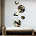 thumbnail image 3 of Designart "Order in Gold Geometry I" Modern Geometric Metal Wall Art Set of 5 Piece, 3 of 5