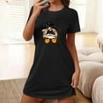 thumbnail image 2 of Birdeem Chemises de Nuit pour Femmes Chemise de Nuit Courte Surdimensionnée Mode Imprimé Poitrine Manches Courtes, 2 of 12