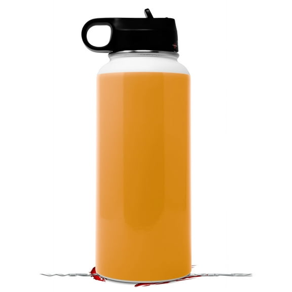 Skin Wrap Decal compatible with Hydro Flask Wide Mouth Bottle 32oz Solids Collection Orange (BOTTLE NOT INCLUDED)