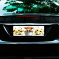 thumbnail image 7 of License Plate,Highland Calf in Bucket with Sunflowers and Butterflies Decorative Front,Personalized Stainless Steel License Plate Cover For Men Women,12.2" X 6.2", 7 of 7