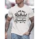 thumbnail image 1 of T-Shirt with Printed "I Am Not Retired, I'm a Professional Grandpa" Design, Knit Fabric, Round Neck, Regular Fit, Summer Collection for Adults, 1 of 8