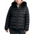 thumbnail image 5 of Nautica Womens Faux Fur Trim Hooded Midweight Puffer Jacket Size: XL, Color: Black, 5 of 6