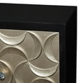 thumbnail image 6 of DecMode Black Modern Rectangular Wood Cabinet with Crescent Moon Pattern, 31"W x 32"H, 6 of 18