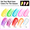 Neon Rainbow, variant on Candy Lover Poly Nail Gel Kit with UV Light, 10 Pink Red Glitter Colors, Poly Nail Extension Gel Starter Kit for Beginners with Everything, Nail Thickening Solution