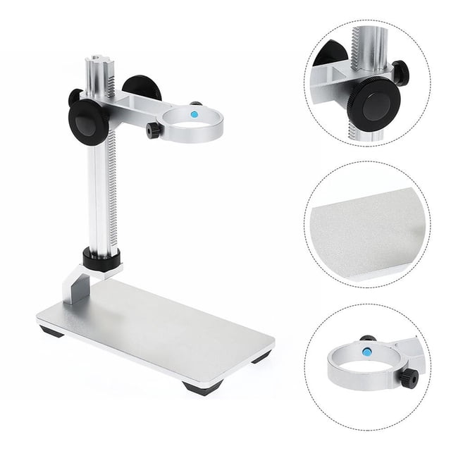 unbranded 1Ud Soporte Para Microscopio Digital De Ajustable Resistente Y Estable Color Plata