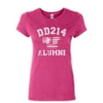 thumbnail image 1 of Tee Hunt DD214 Alumni Distressed American Flag Women's T-Shirt Military Veteran Shirt, Pink, XX-Large, 1 of 5