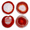 Red-3-4", variant on Gray Agate Coaster Set of 4, 4-5" for Coffee Wine Bar Glasses
