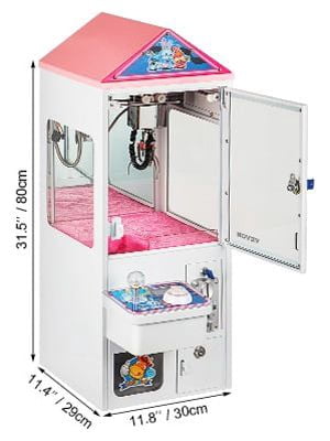 KFFKFF Mini Claw Crane Machine 110V Metal Case Bar Candy Toy Catcher Shake-proof
