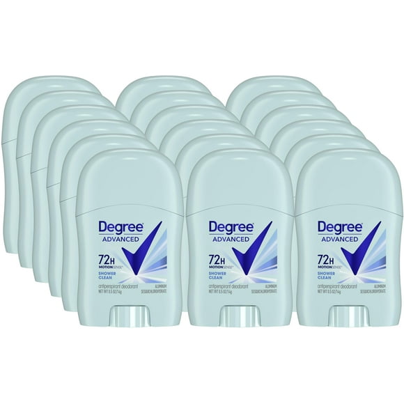 Desodorante Degree Shower Clean para mujer, 72 horas, 18 unidades, 15 ml