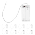 thumbnail image 4 of Shisuyan 10pcs Plastic Battery Holders String Lights AA Battery Shell Transparent String Lights Battery Case Convenient Battery Holder for String Lights, 4 of 8