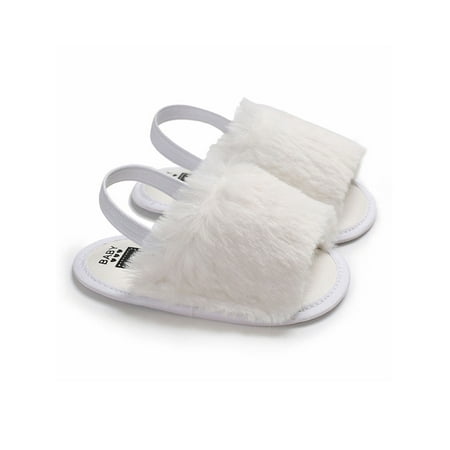 

Newborn Toddler Girl Faux Fur Sneakers Baby Girl Plh Shoes Soft Sole Sandals