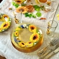 thumbnail image 3 of STP GOODS Borosilicate Glass Round Dinner Plate Set of 4 Pcs 9.25" (23.5 cm) Glass Stackable Appetizer Serving Plates for Salad Dessert Home Kitchen, Dinnerware, Yellow, 3 of 10