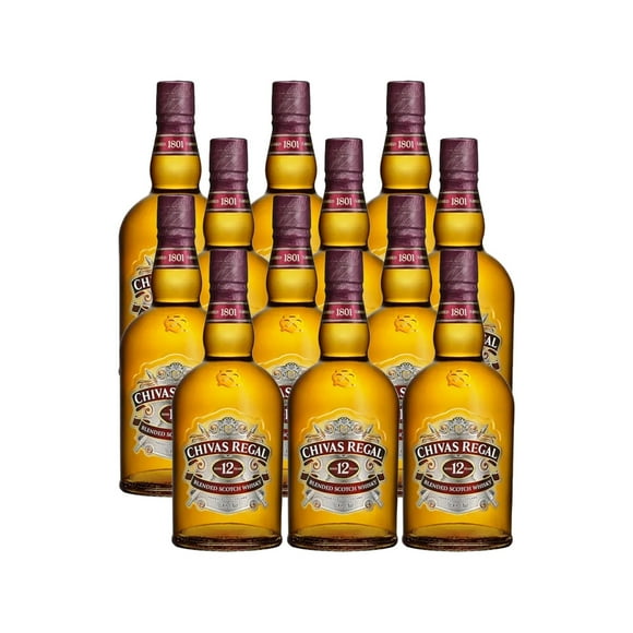 Caja de 12 Whisky Chivas Regal Blend 12 Años 750 ml