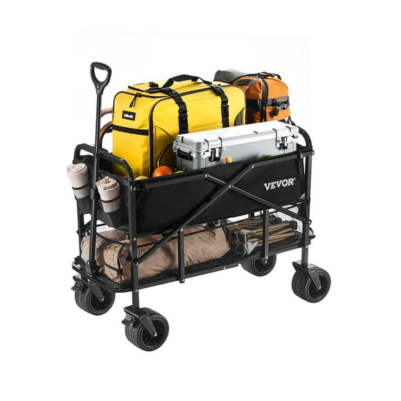 VEVOR Chariot à Deux Étages Pliable 300L & 450 lbs Chariot Pliant Robuste