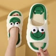 thumbnail image 5 of Cute Cartoon Frog Linen Slippers Universal Indoor Home Four Seasons Non-sli, 5 of 9