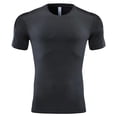 thumbnail image 1 of Ramiter T-Shirt Homme T-Shirt Manches Courtes Col Rond Texturé Chemises Tricot Classique Chandail T-Shirts (Gris Foncé, L), 1 of 4