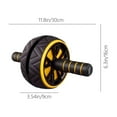 thumbnail image 3 of Abdominal Wheel Roller for Core Strength Training - 11.81 Inch Fitness Roller with Knee Pad - Plastic & Steel Abdominal Muscle Trainer for Home Gym Workouts Akmoler | Plastic, Yellow, 3 of 9