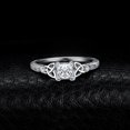 thumbnail image 4 of Atobao 1.2ct Cubic Zirconia Solitaire Engagement Rings, 18k White Gold-Plated, 4 of 9