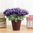 thumbnail image 2 of Xiao Hua Arbustos de lila de color morado oscuro, flores de primavera, plantas verdes y decoración del hogar (morado claro, 33 cm/13 pulgadas, 10 cabezas), 2 of 5