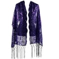 thumbnail image 5 of Elegant Purple Shimmering Accessory for a Touch of Luxe in Every Occasion | Versatile and Captivating Wrap|SOL24A301, 5 of 7